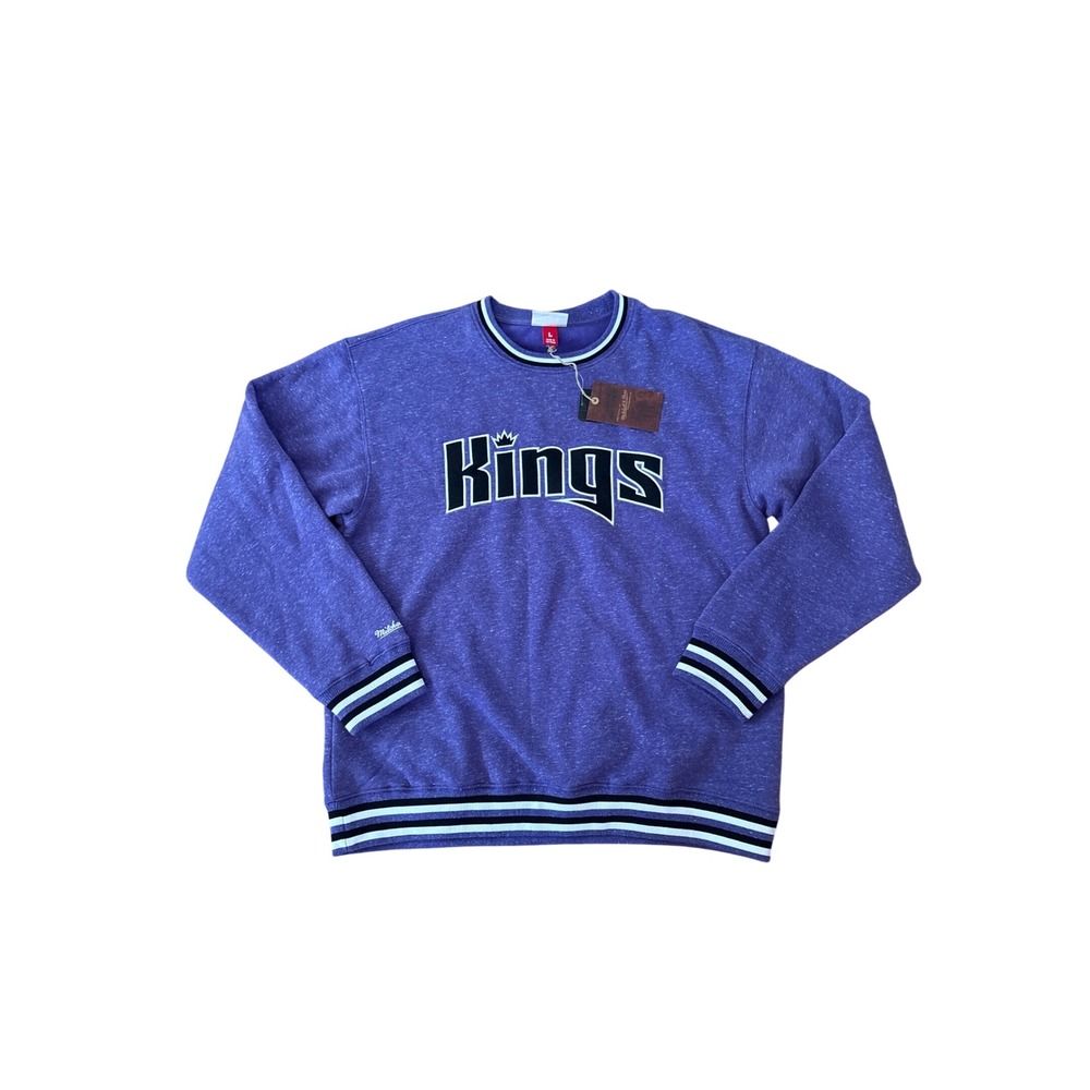 Mitchell & Ness Kings Sweatshirt Mens Purple NBA Basketball NWT SIZE Large